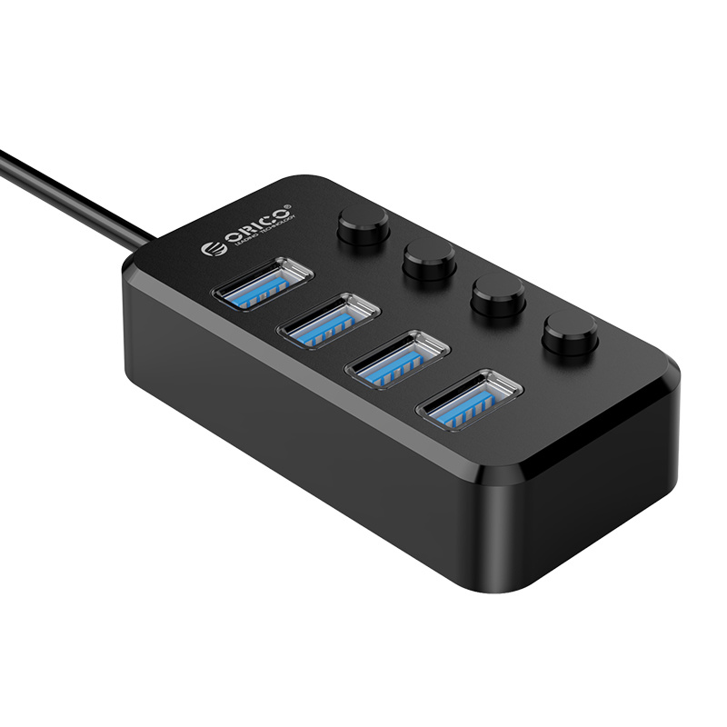 USB 3.0 hub with 4 ports and on/off switches - external power