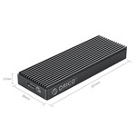 Boitier SSD NVMe USB 3.2 M2 Aluminium - 20Gbps - Puce ASM2364 - Gris Ciel