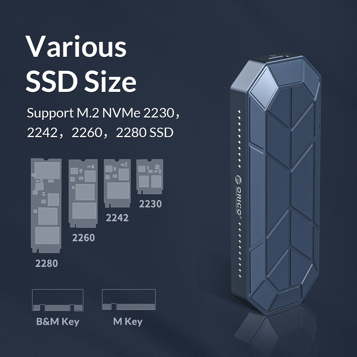 Boîtier externe USB 3.1 Gen 2 Type-C pour SSD M.2 NGFF SATA - Le Zébu