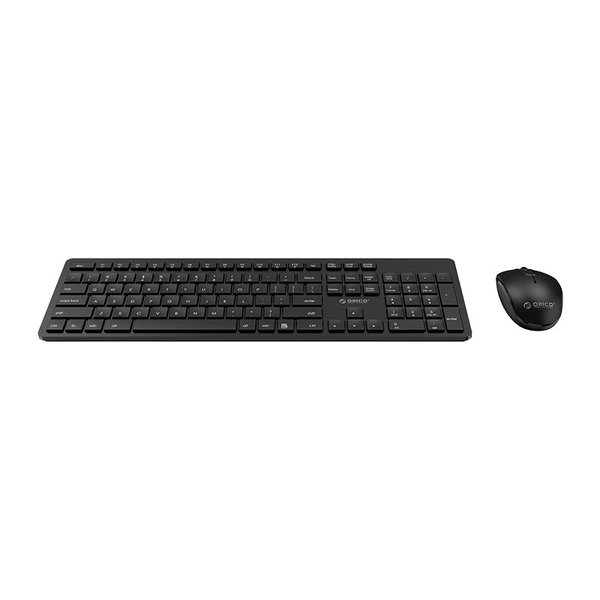 Wireless mouse and keyboard set - With bluetooth receiver - multimedia keys - low noise - Black