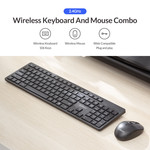 Kabelloses Maus- und Tastaturset - Mit Bluetooth-Empfänger - Multimedia-Tasten - Geräuscharm - Schwarz
