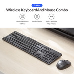 Wireless mouse and keyboard set - With bluetooth receiver - multimedia keys - low noise - Black