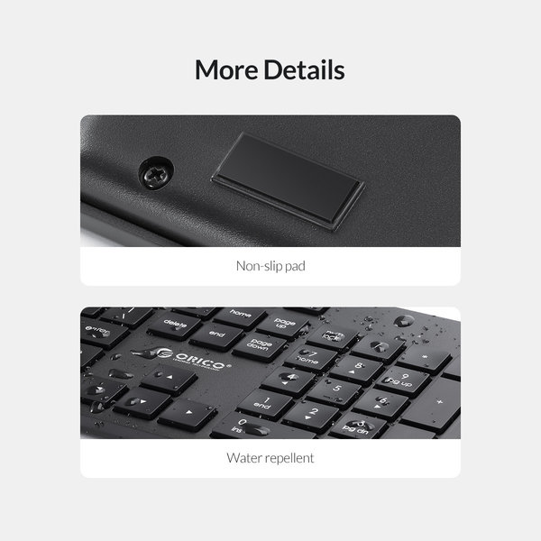 Draadloze muis en toetsenbord set - Met bluetooth ontvanger - multimediatoetsen - laag geluidsniveau - Zwart