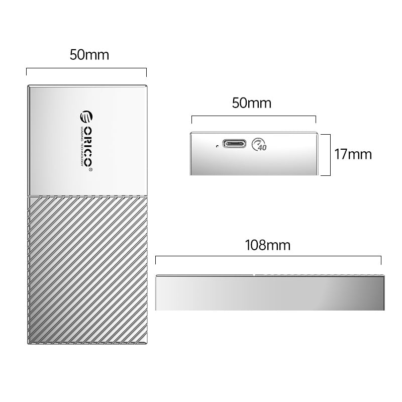 Vente Boîtier de disque dur JEYI USB4 40Gbps. Boîtier externe SSD portable  M.2 NVME vers TB4 USB-C. Prend en charge une capacité allant jusqu'à 4 To.  - Banggood Français Mobile