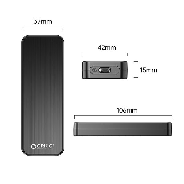 Orico Boîtier SSD SATA USB3.1 Gen1 Type-C 6 Gbit/s M.2