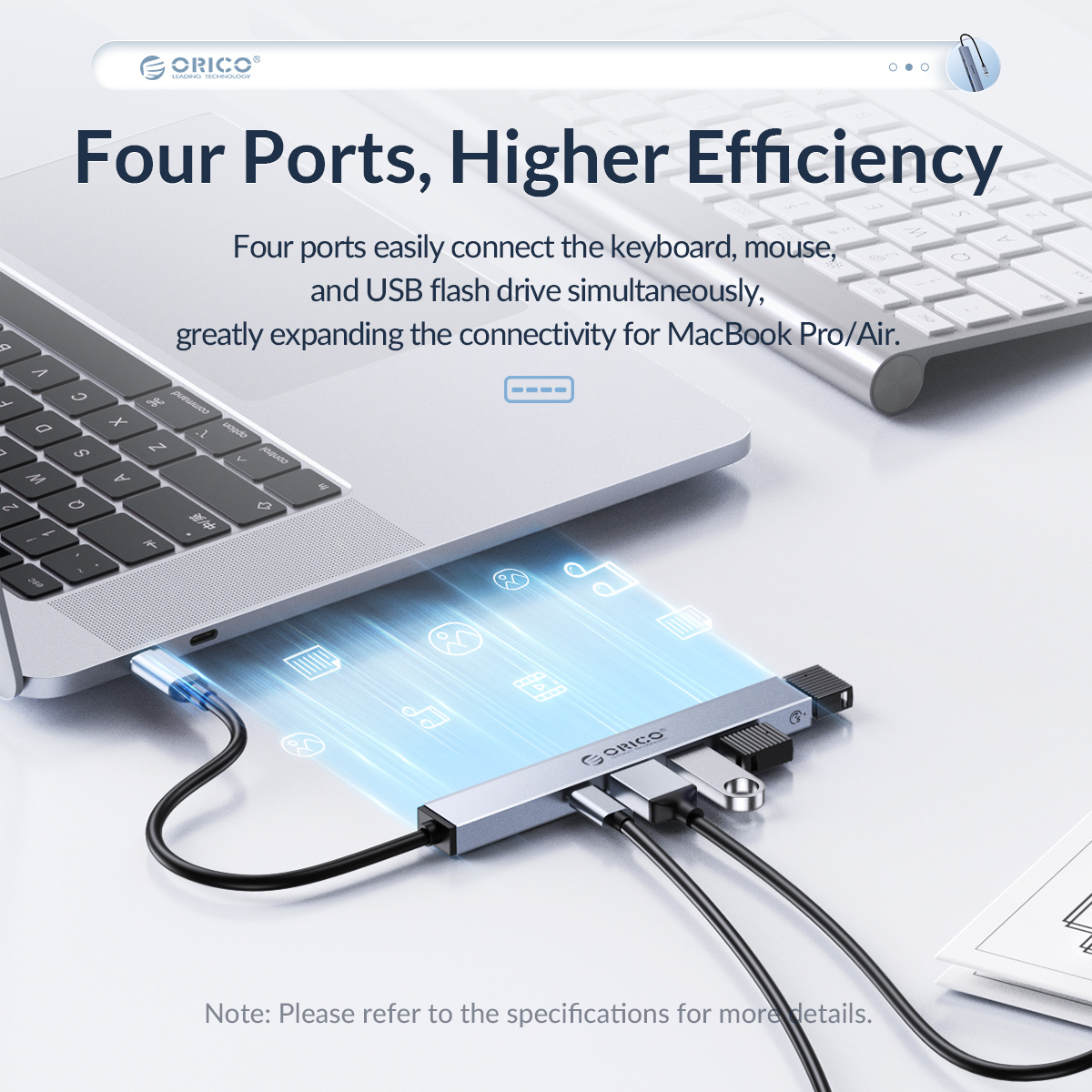 marque generique - 3 Port Usb 2.0 Hub Pc Ordinateur Câble D'oeillet Rangé  Couverture De Trou Couvercle - Hub - Rue du Commerce