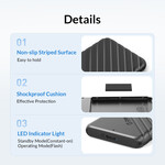 Orico Hard Drive Enclosure 2.5 Inch - 5Gps - 6TB - Micro-B - Black