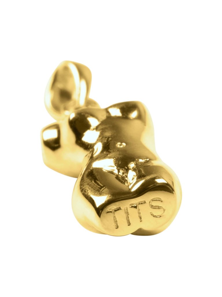 TITS Body Pendant Swarovski Gold | TITS | bedel vrouwen lichaam | gouden ketting hanger