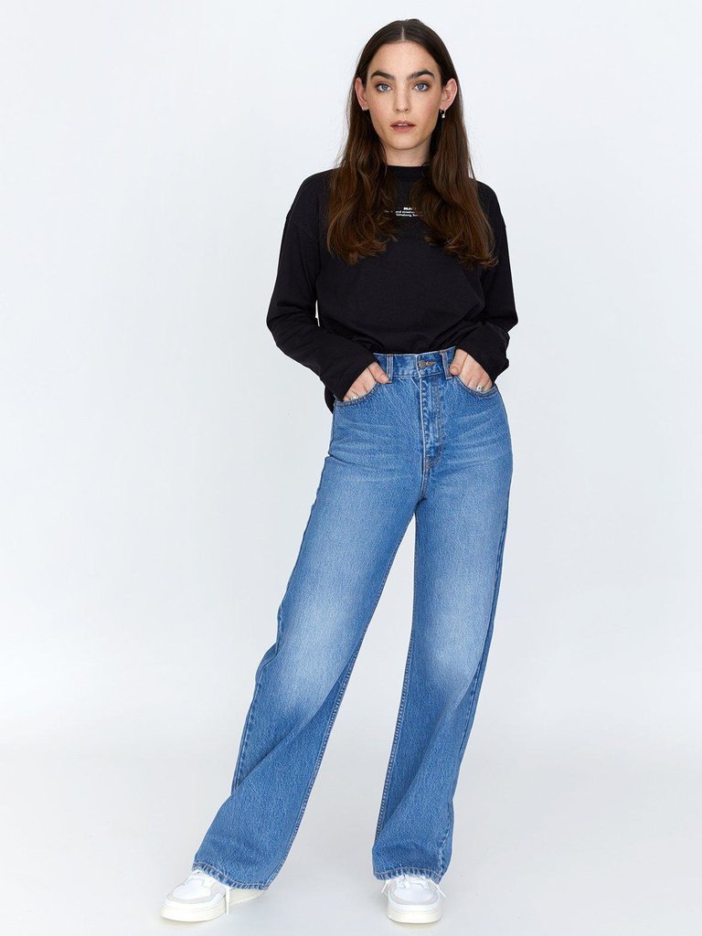 Dr. Denim Echo Empress Blue | Blauwe dames jeans Dr. Denim | Rechte spijkerbroek | Jeans  blauw