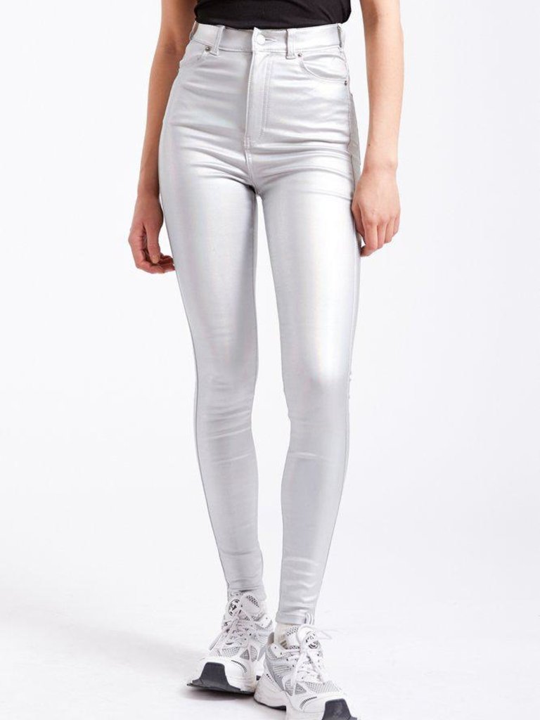 Dr. Denim moxy holographic silver