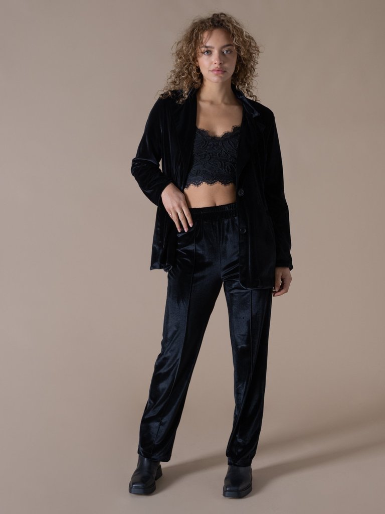 Moma Pants Velvet Black