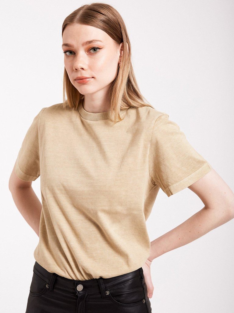 Dr. Denim Tasya Tee Washed Light Khaki