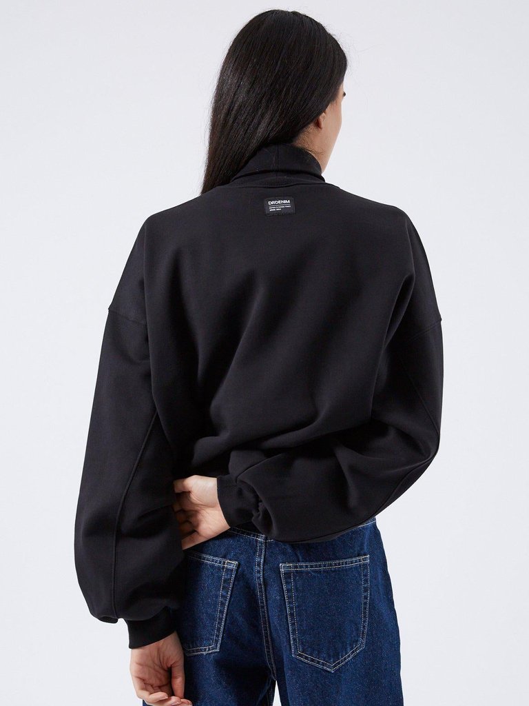 Dr. Denim Lizl Turtleneck Sweatshirt Black