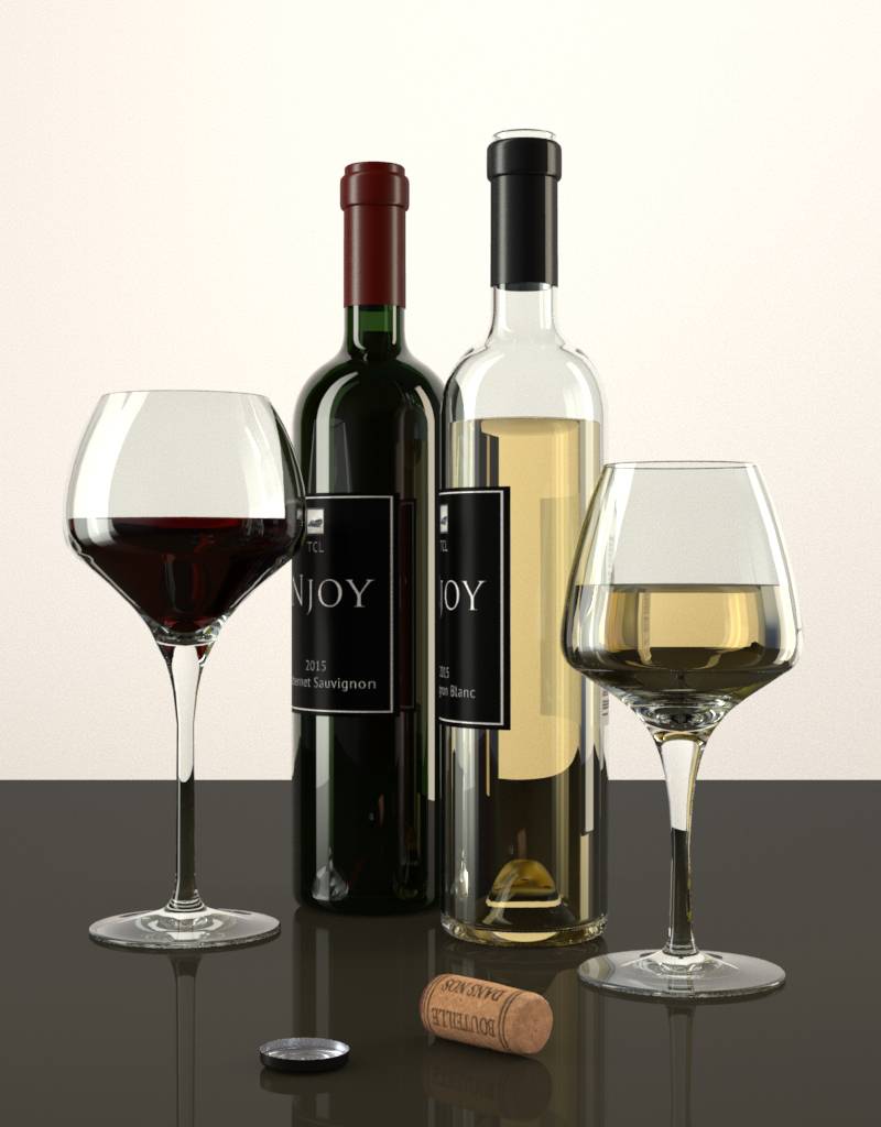 daz 3d models wine glasses