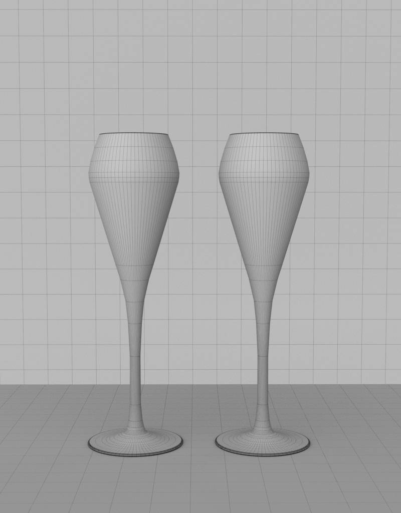 FREE 3D model champagne glass