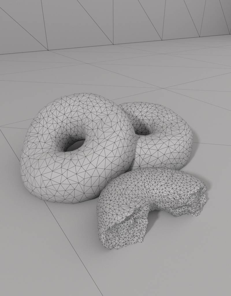 3D model sugar coated donut