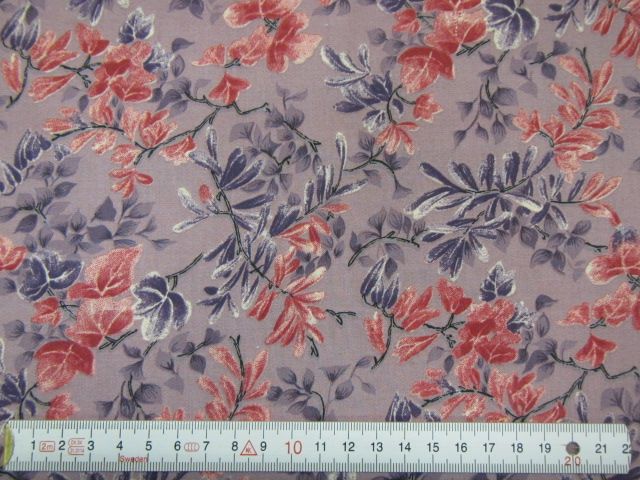 Patchworkstoff Blätterranken helllila - Künstler- und Bastelbedarf Fischer