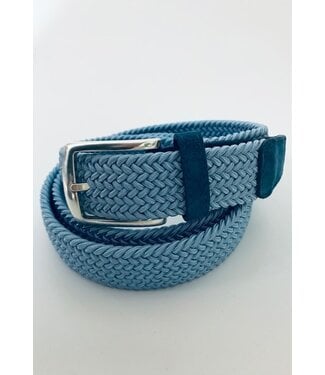 D'Amico gevlochen riem l. blauw