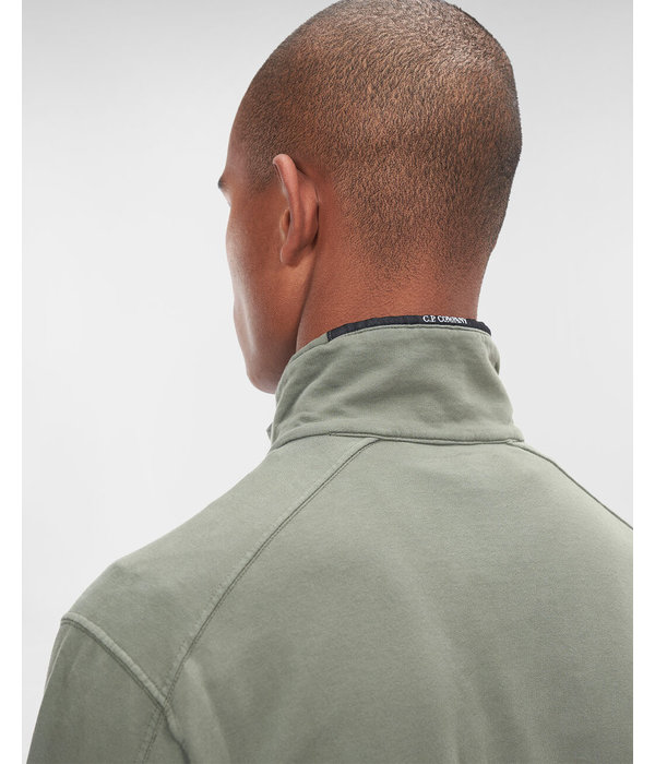 CP Company light fleece sweater met rits l.groen