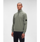 CP Company light fleece sweater met rits l.groen