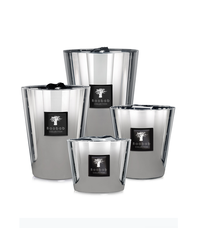 Baobab candles cyprium / platinum  les exclusives 10 cm