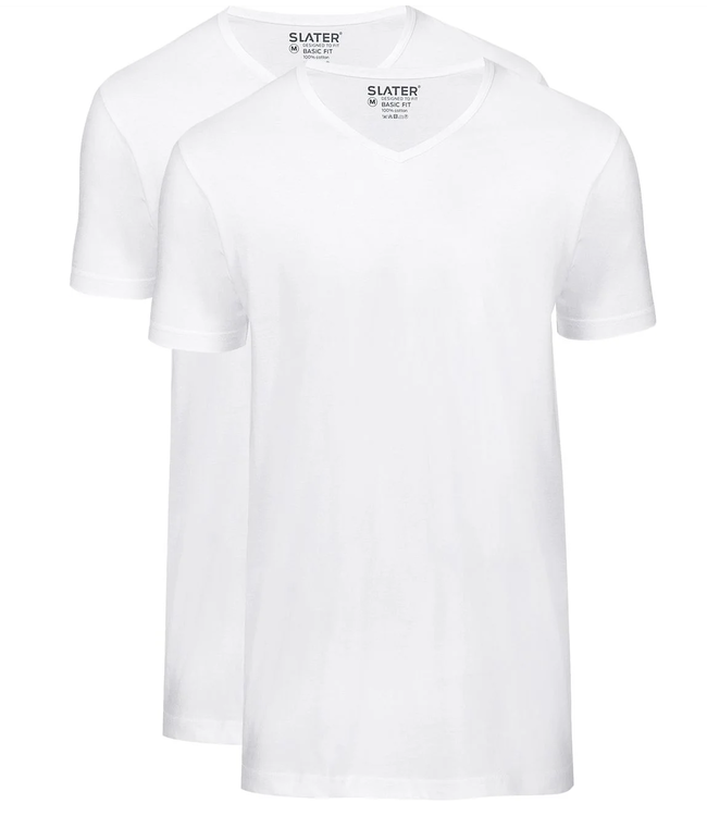 slater t-shirt basic fit 2-pack V-neck