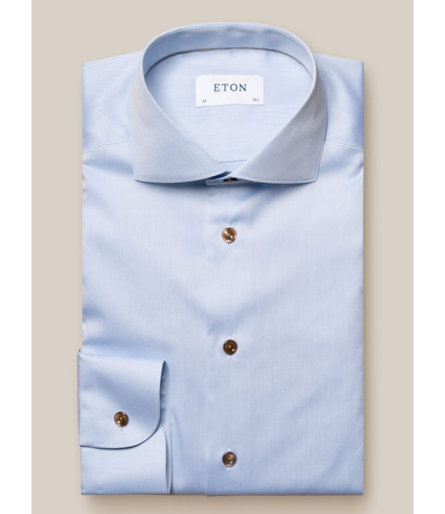 Eton dress-shirt l. blauw