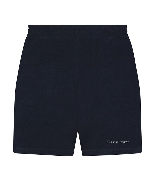 Lyle & Scott badstof short d. blauw