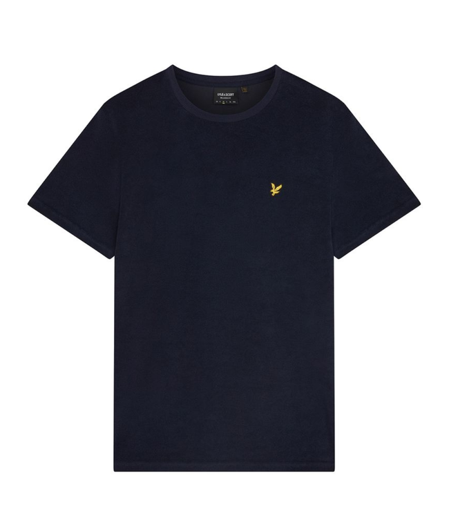 Lyle & Scott vintage badstof T-shirt d. blauw