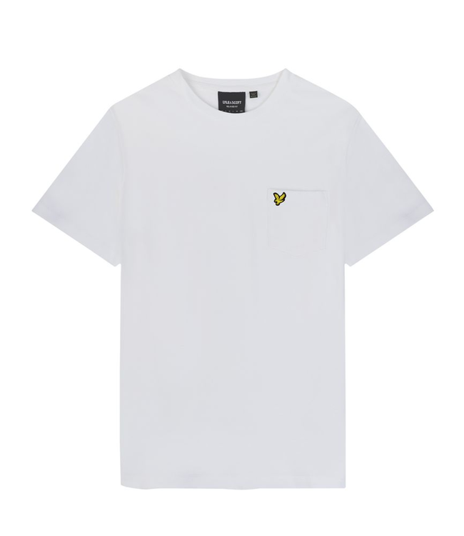 Lyle & Scott pique pocket t-shirt wit