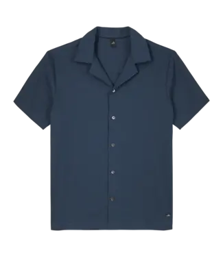 Wahts linnen tanner shirt d. blauw