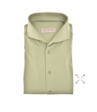 John Miller stretch shirt l. groen