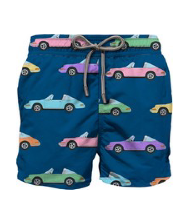 MC2 Saint Barth zwemshort gustavia vintage car blauw