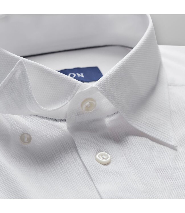 tricot polo-shirt wit slimfit