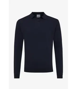 Gentiluomo cool dry polo trui no button d. blauw