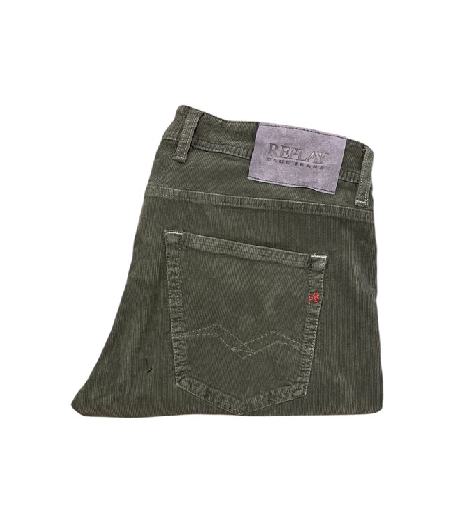 Replay rib jeans grover groen
