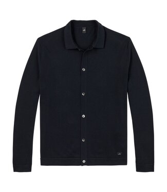 Wahts pearson merino vest d. blauw