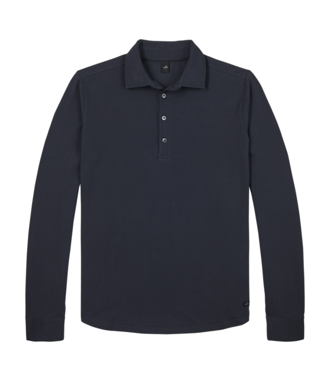 Wahts edwards lyocell merino polo ps. d. blauw