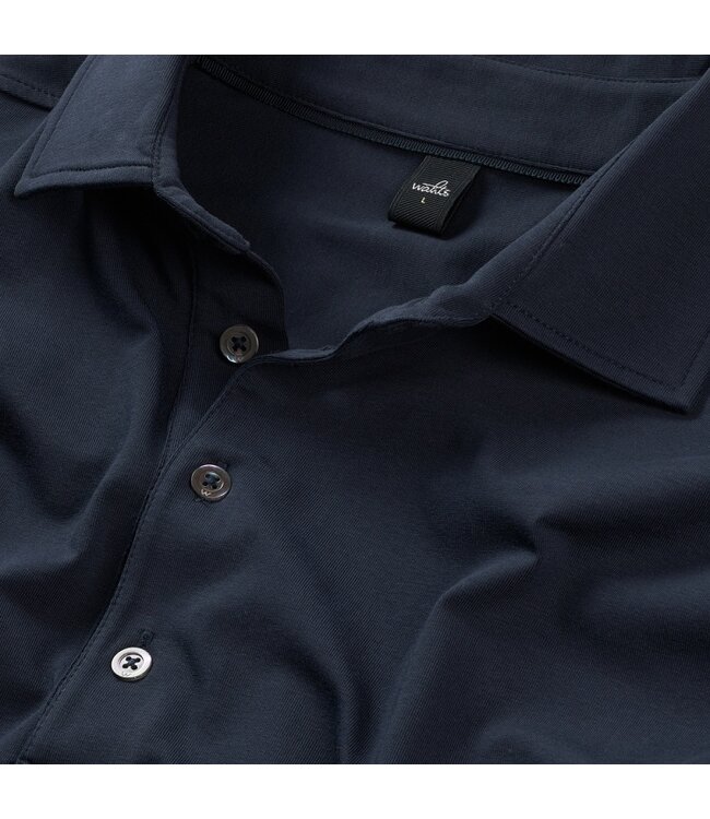 Wahts edwards lyocell merino polo ps. d. blauw