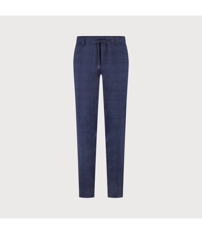 Blue Industry chino blauw ruit m9