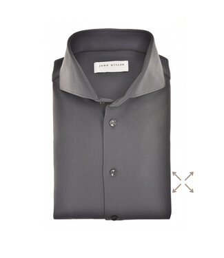 John Miller hyper stretch shirt sf antraciet