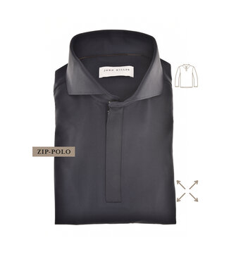 John Miller hyper stretch polo lm sf d. blauw