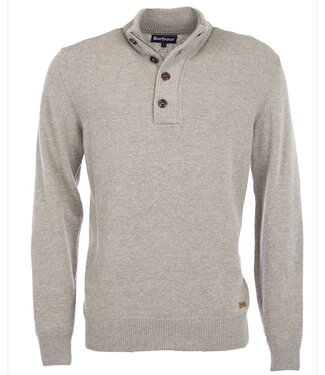 Barbour trui essential patch half zip beige