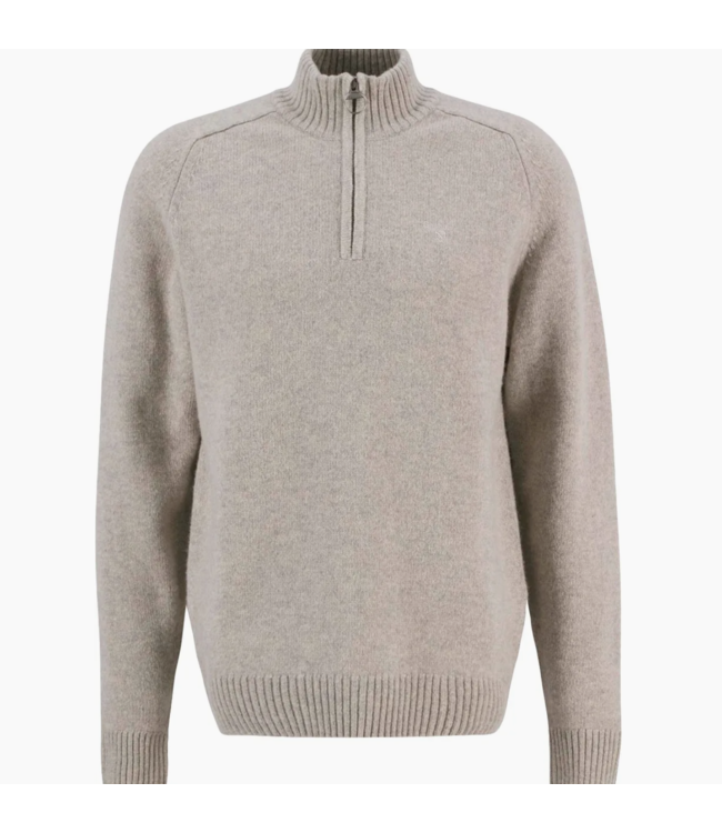 Barbour trui grangetown half zip beige mkn1653