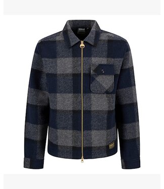 Barbour International over-shirt hallwood fleece d. blauw
