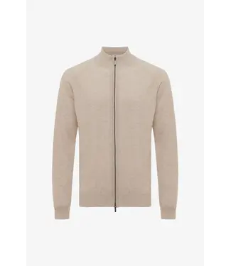 Gentiluomo wol cashmere vest rits camel