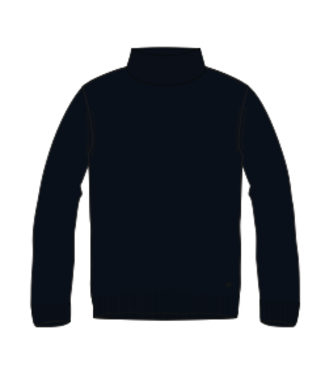 Wahts brunt merino turtle trui d. blauw