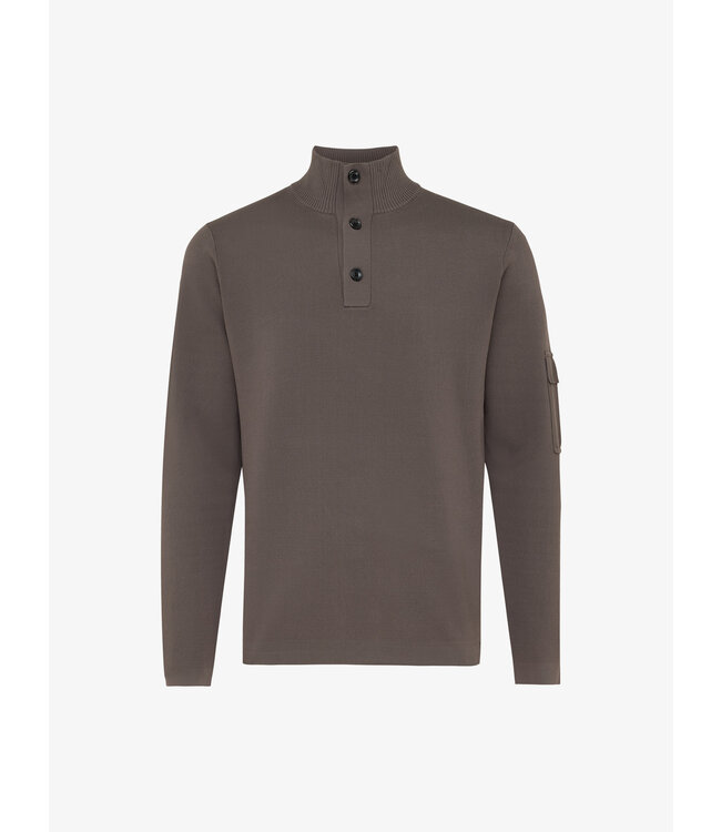 Gentiluomo trui turtle knopen bruin k3172-259
