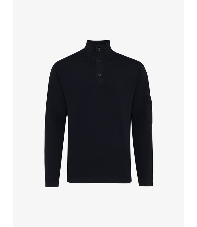 Gentiluomo trui turtle knopen d. blauw k3172-259