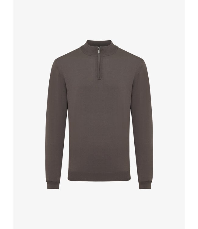 Gentiluomo cool dry turtle trui rits bruin k3093-260